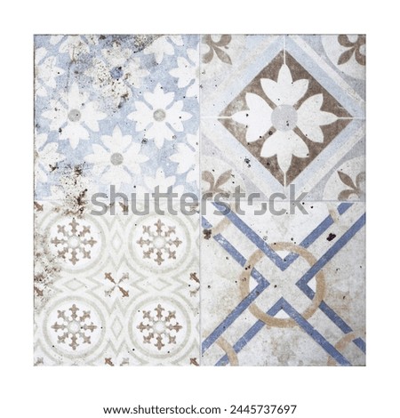 Enliven Spaces with Time-Worn Elegance: Captivating Checkerboard Decorated Tiles Infuse Charm and Character into Every Surface Royalty-Free Stock Photo #2445737697