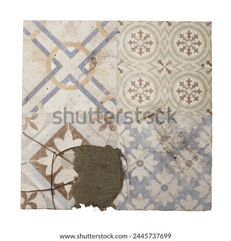 Enliven Spaces with Time-Worn Elegance: Captivating Checkerboard Decorated Tiles Infuse Charm and Character into Every Surface Royalty-Free Stock Photo #2445737699