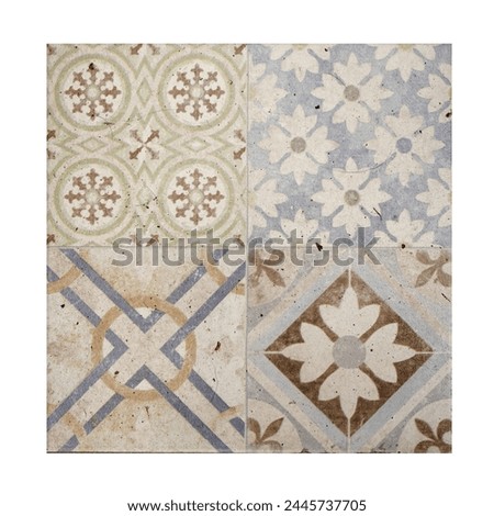 Enliven Spaces with Time-Worn Elegance: Captivating Checkerboard Decorated Tiles Infuse Charm and Character into Every Surface Royalty-Free Stock Photo #2445737705