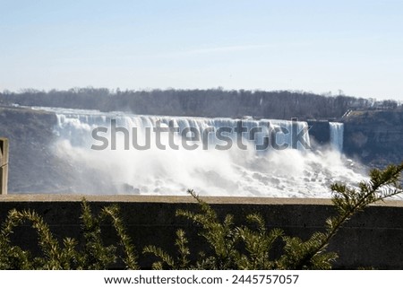 Beautiful Niagara Falls. Horseshoe Falls from the Canadian side in spring. High quality photo
