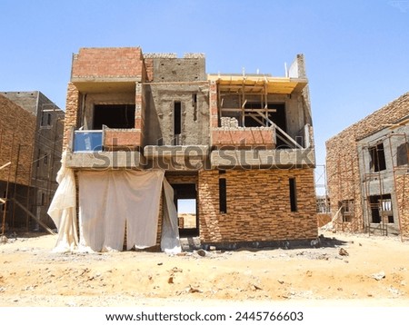Under Construction site, shot is selective focus with shallow depth of field. Photo taken at Cairo Egypt 