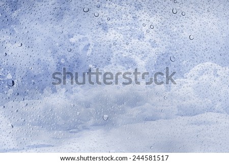 drop water on glass, Splash of sea foam background