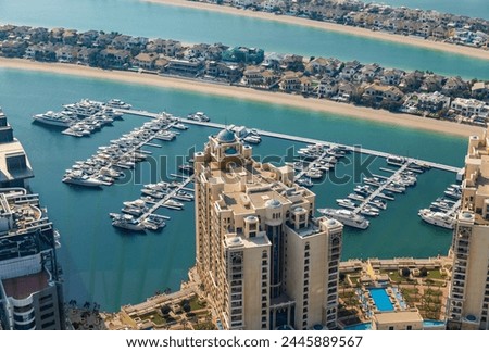 A picture of a marina at the Palm Jumeirah.