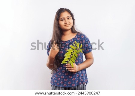 neem leaves, female, girl, long hair, natural hair, hair care