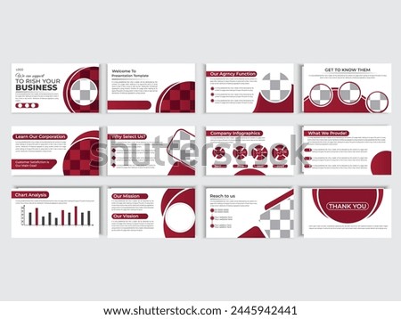Powerpoint presentation templates set. Use for keynote presentation background, brochure design, website slider, landing page, annual report, company profile.