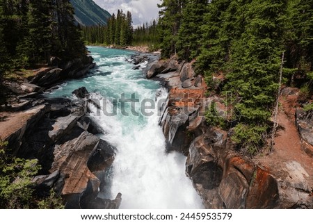 Numa Fallsl near Radium British Columbia Canada in Kootenay National Park. Royalty-Free Stock Photo #2445953579