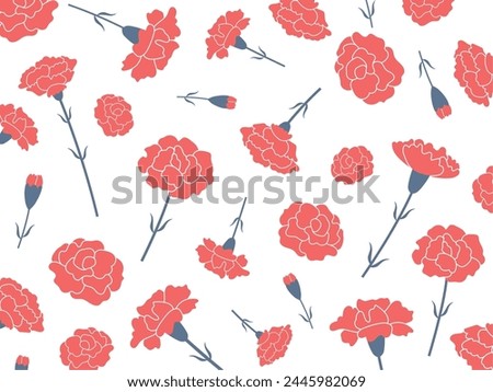 Carnation pattern background vector illustration