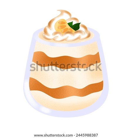 A sweet and pretty orange-themed dessert icon