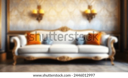 vintage interior design blurred background. Defocus abstract wallpaper of the living room decoration