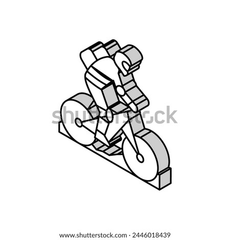 mountain riding bike isometric icon vector. mountain riding bike sign. isolated symbol illustration