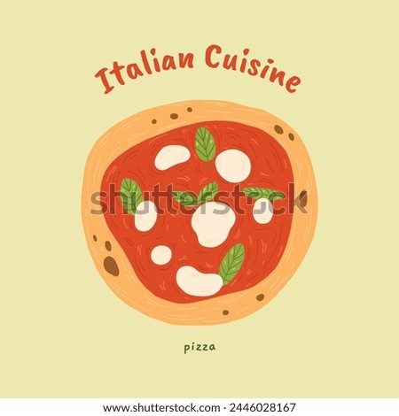 Vector illustration of Neapolitan Pizza.