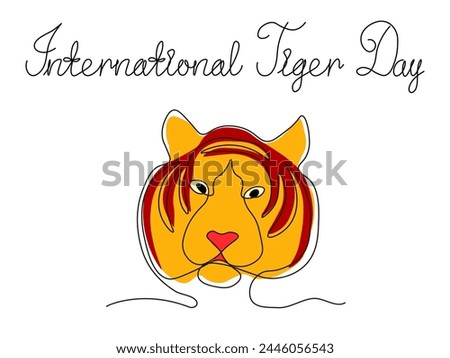 International Tiger Day. abstract Tiger Head