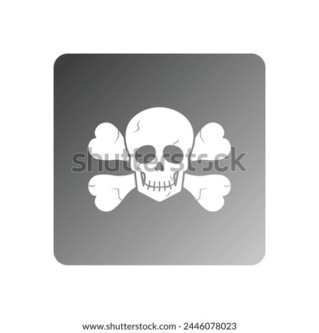skeleton head icon vector template illustration logo design