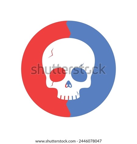 skeleton head icon vector template illustration logo design