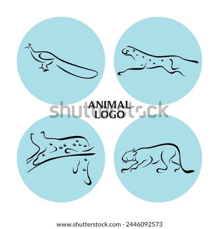 Animal logo art design vector file