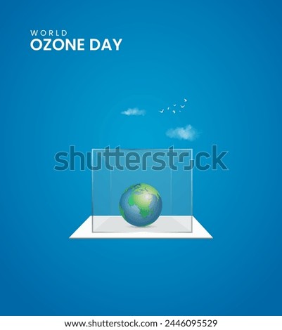 International ozone day, International Day of the Ozone Layer, vector design concept.