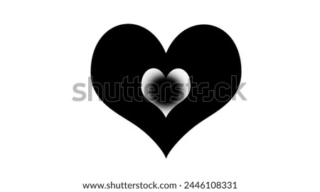 Hearts flat icons.Silhouette of Red heart on white background,I love you symbol.Love and romance sign	

