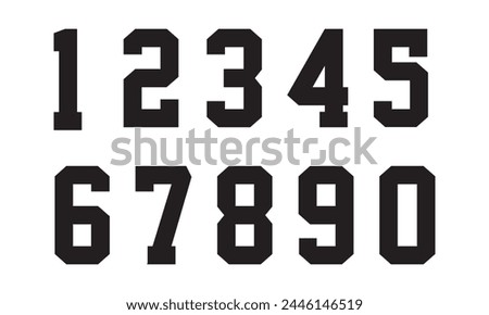 Jersey Number Templates - Sport Jersey Numbers Vector and Clip Art
