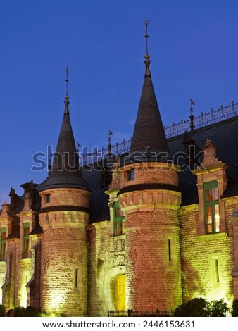 Manege Militaire (the Armory) at dusk, Quebec City, Quebec, Canada, North America Royalty-Free Stock Photo #2446153631
