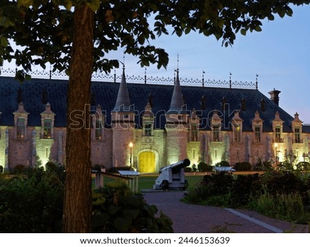 Manege Militaire (the Armory) at dawn, Quebec City, Quebec, Canada, North America Royalty-Free Stock Photo #2446153639