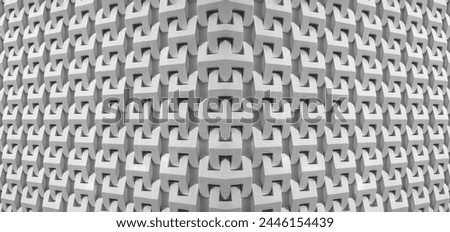 Artistic Diminishing Perspective of a Symmetry 3D Geometric Pattern Royalty-Free Stock Photo #2446154439