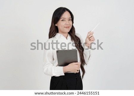 Asian female, asian woman, worker, company, white background