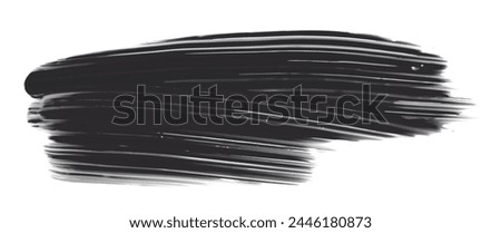 Shiny black gray brush watercolor painting isolated on white background. watercolor