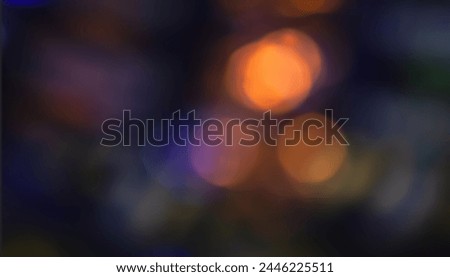 Defocused neon light. Overlay of light highlights. Colored bokeh. Futuristic LED lighting. Blur of colors on dark abstract background