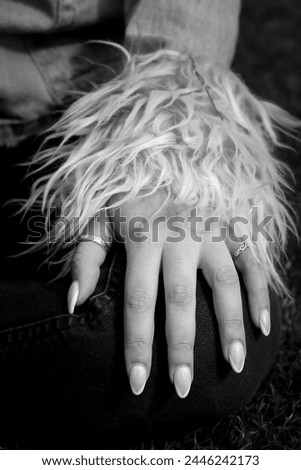 macro picture of ladies nails