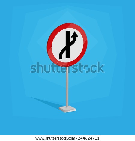 an isolated white traffic signal on a blue background
