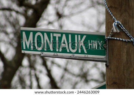 A street sign that says Montauk Hwy.