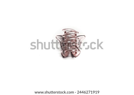 Butterfly-shaped hair clips. isolated image Royalty-Free Stock Photo #2446271919