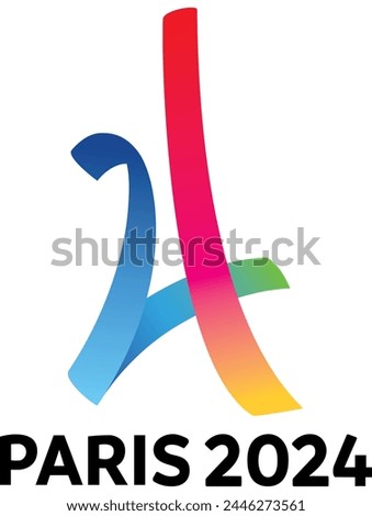 OLYMPICS GAMES LOGO DESIGN THIS INTERNATIONAL SPORTS EVENT WILL HELD IN PARIS FRANCE STARTS IN THE MONTH OF JULY 2024 EDITORIAL VECTOR DESIGN Royalty-Free Stock Photo #2446273561