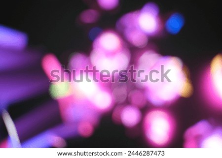 Photographs from LED screens with colorful lights and bokeh have been used as backgrounds at many events.