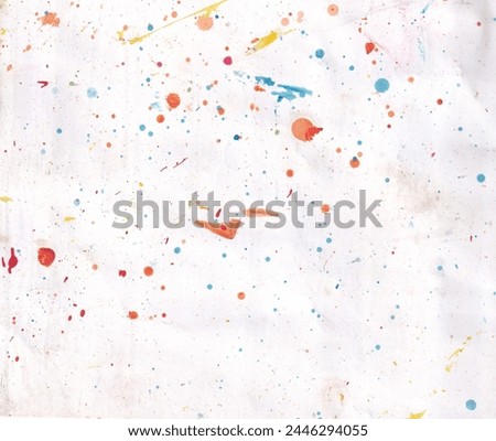 White paper with abstract colorful pattern