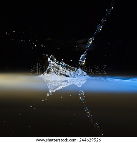 water splash on dark background