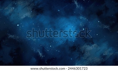 dark blue grunge background adorned with shiny star particles Royalty-Free Stock Photo #2446301723