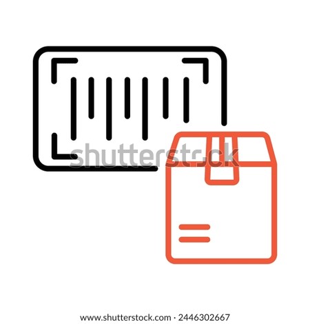 Barcode icon editable stock vector illustration