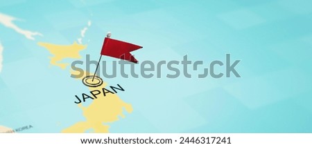 Japan country on the map
