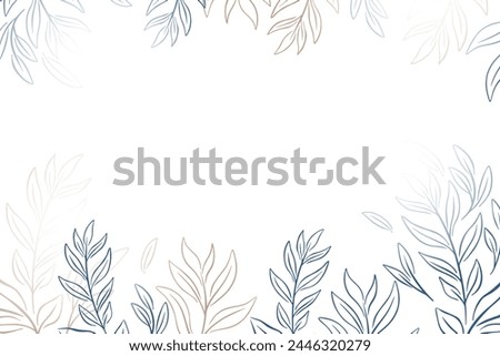 Hand drawn floral outline background