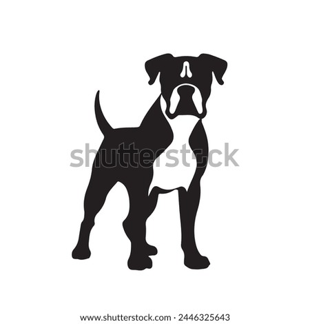 Dog silhouette vector collection on white background. Dog art work vector illustration. Royalty-Free Stock Photo #2446325643
