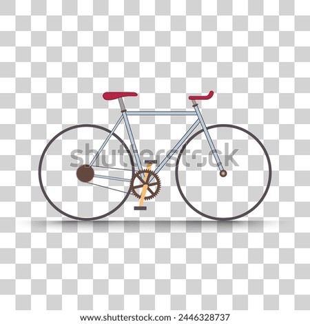 Bicycle on an isolated background. Vector drawing. Can be used in your projects, illustrations, website design, etc.