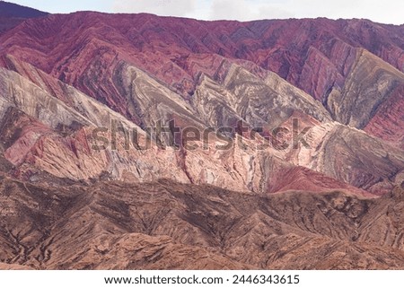 multicolored mountains located in the town of Humahuaca, Argentina