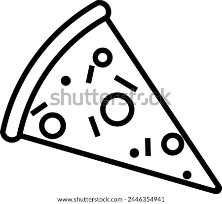 Pizza flat line icon. Vector thin sign of italian fast food cafe logo. Pizzeria illustration.