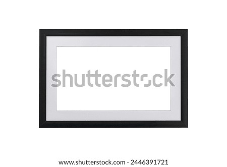 Blank wooden photo frame on white background, Mockup picture frame