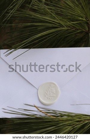 formal invitation white envelope seal