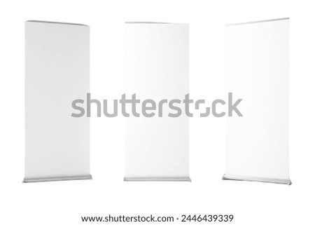 X stand banners concept white banner