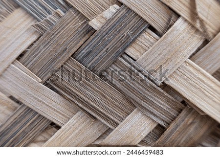 woven from bamboo - close-up photo focuses on the texture