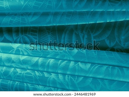 Green cloth pattern close view, textile material background