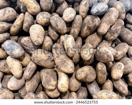 a photography of a pile of potatoes sitting on top of each other.